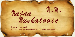 Najda Muskalović vizit kartica